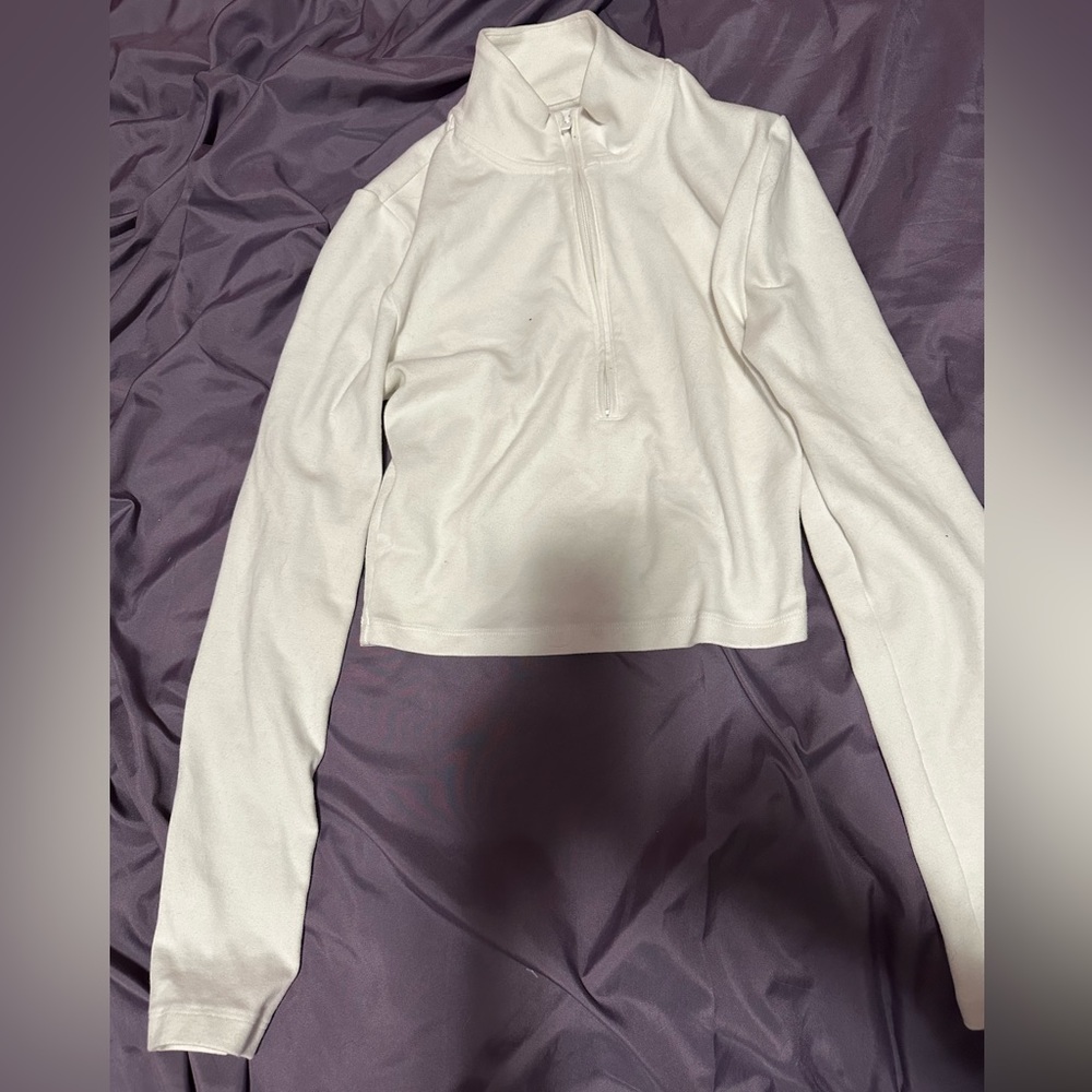 1/2 zip cropped long sleeve